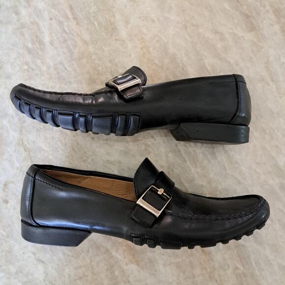 BALLY Women's Alta Classic Driving Moc Loafer in Black Leather Size 38/7.5 - Picture 2 of 12